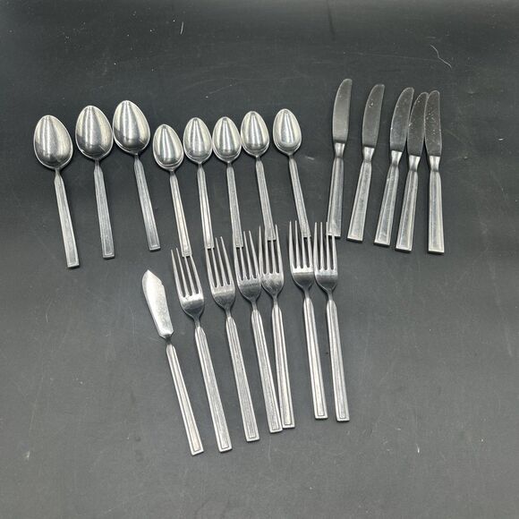 20 Pieces Sonnet Stainless Silverware Flatware replacement Forks Knives Spoons - Picture 1 of 7